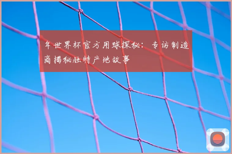 年世界杯官方用球探秘:专访制造商揭秘独特产地故事