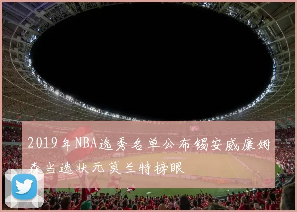 2019年NBA选秀名单公布锡安威廉姆森当选状元莫兰特榜眼
